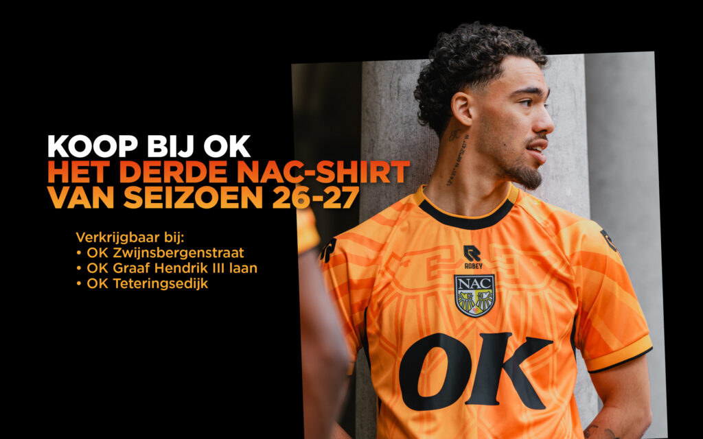 OK officieel verkooppunt van het nieuwe NAC-shirt